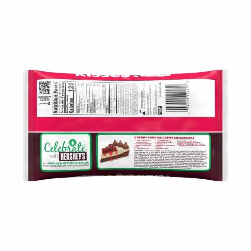 Hershey's Kisses Milk Chocolate Filled with Cherry Cordial Crème Holiday Candy Perspective: back