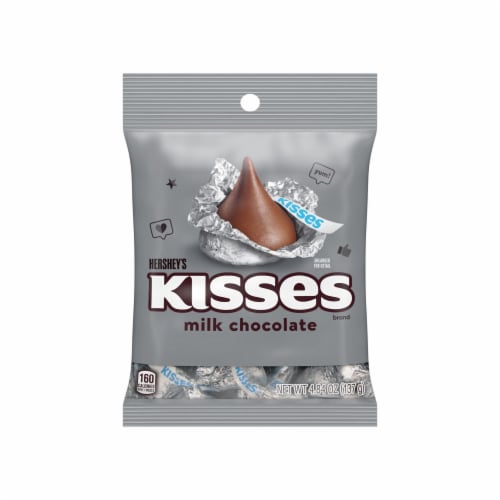 HERSHEY'S KISSES Milk Chocolate Candy Bag Perspective: back