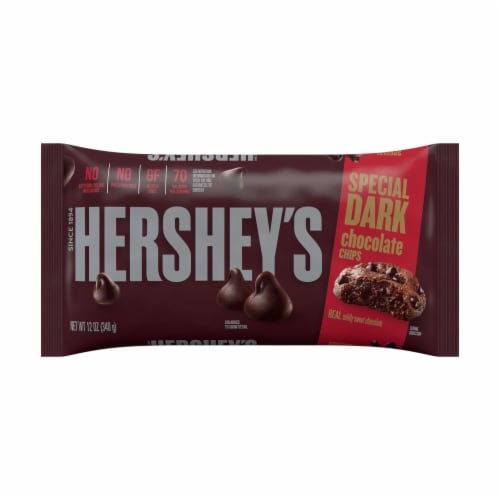 HERSHEY'S SPECIAL DARK Mildly Sweet Chocolate Baking Chips Bag Perspective: back