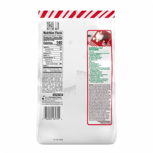 Hershey's Kisses Holiday Candy Cane Mint Candies Perspective: back