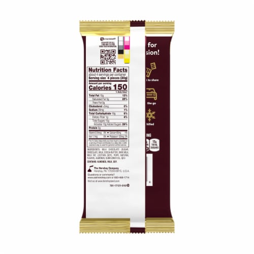 HERSHEY'S Milk Chocolate with Almonds XL Candy Bar Perspective: back