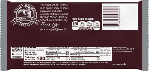 Hershey's Milk Chocolate Bar Perspective: back