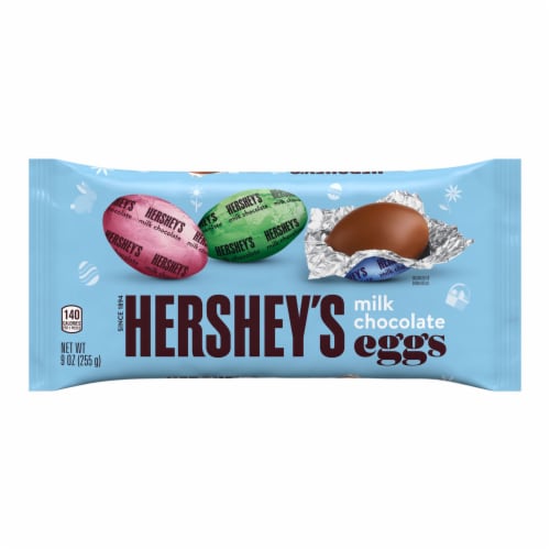 HERSHEY'S Milk Chocolate Eggs Easter Candy Bag Perspective: back