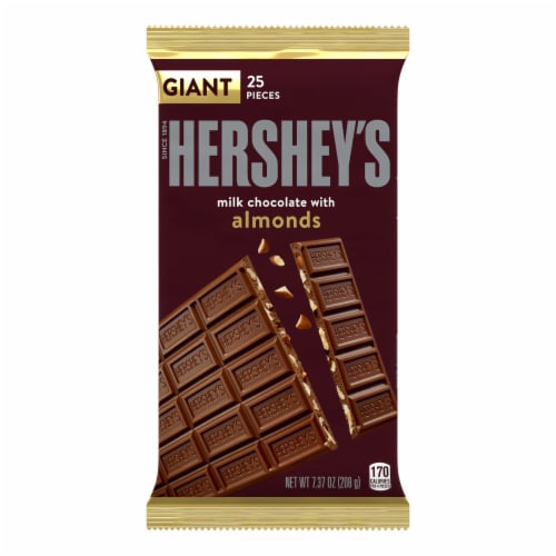 HERSHEY'S Milk Chocolate with Almonds Giant Candy Bar Perspective: back