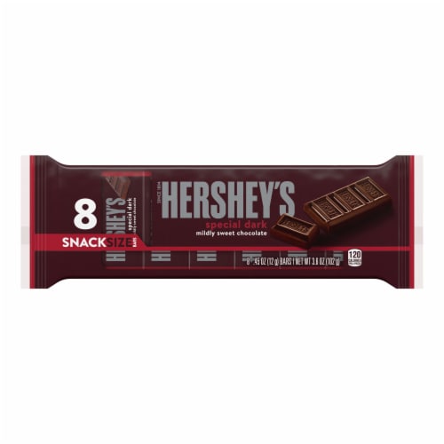 HERSHEY'S SPECIAL DARK Mildly Sweet Chocolate Snack Size Candy Bars Perspective: back