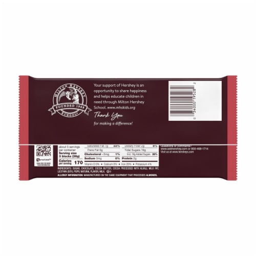 Hershey's Special Dark Chocolate Bar Perspective: back