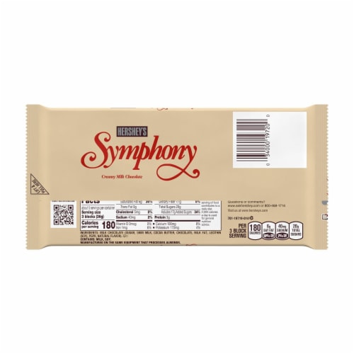 HERSHEY'S SYMPHONY Creamy Milk Chocolate Giant Candy Perspective: back