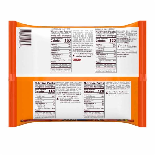 All Time Greats Snack Size Hershey Candy Assortment Perspective: back