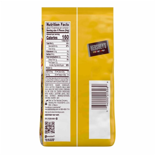 Hershey's Miniatures Chocolate Candy Assortment Bag Perspective: back