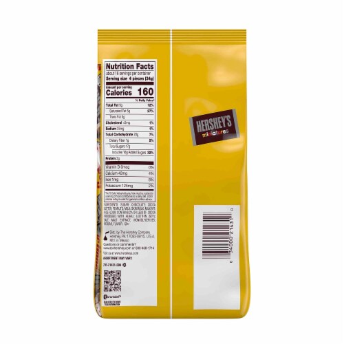 Hershey's Assorted Miniatures Family Size Candy Bag Perspective: back