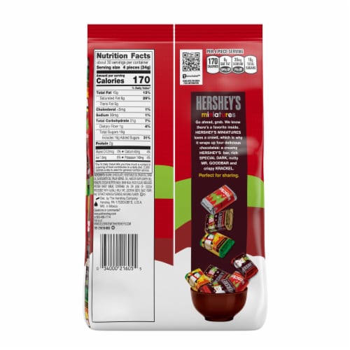 Hershey's Miniatures Holiday Chocolate Candy Assortment Perspective: back