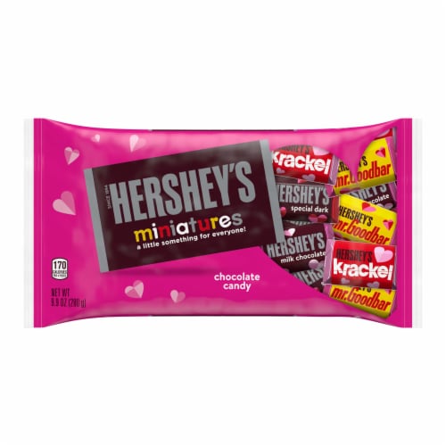HERSHEY'S Miniatures Assorted Chocolate Valentine Candy Bag Perspective: back