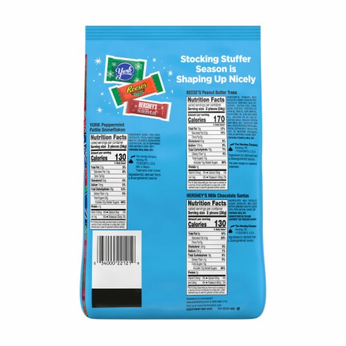 HERSHEY'S REESE'S and YORK Assorted Chocolate Christmas Candy Bulk Bag Perspective: back