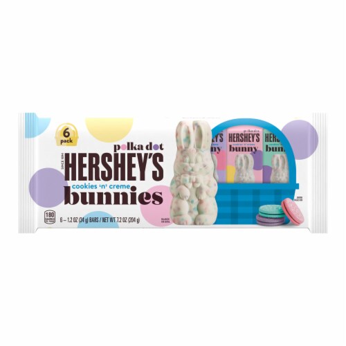 HERSHEY'S Cookies 'n' Creme Polka Dot Bunnies Easter Candy Packs Perspective: back