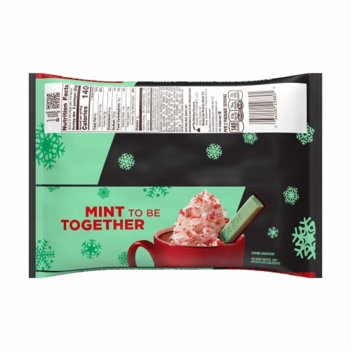 KIT KAT® DUOS Mint and Dark Chocolate Snack Size Wafer Candy Holiday Bag Perspective: back