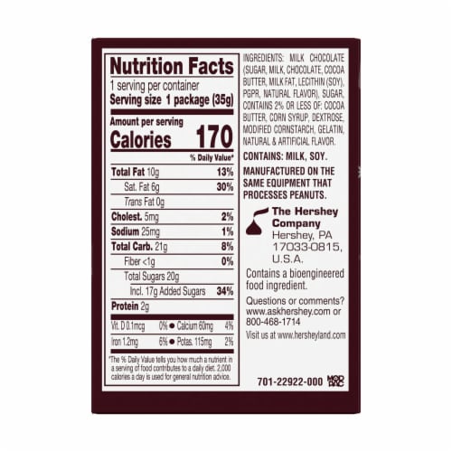 HERSHEY'S Milk Chocolate With Marshmallows Hot Chocolate Bomb Christmas Candy Gift Box Perspective: back
