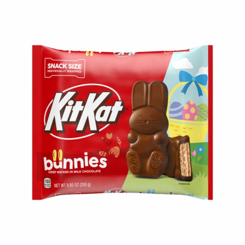 KIT KAT® Milk Chocolate Wafer Snack Size Bunnies Easter Candy Bag Perspective: back