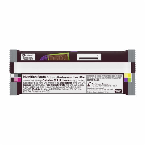 HERSHEY'S Halloween Props Milk Chocolate Candy Halloween Bar Perspective: back