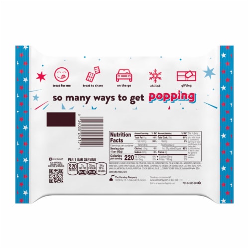 HERSHEY'S White Creme with Sprinkles and Popping Candy S'mores Candy Bars Perspective: back