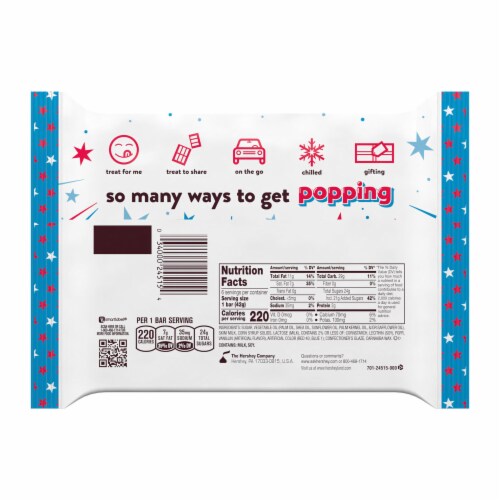 HERSHEY'S White Creme with Sprinkles and Popping Candy S'mores Candy Bars Perspective: back