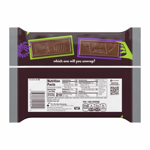 HERSHEY'S Halloween Props Milk Chocolate Candy Halloween Bars Perspective: back