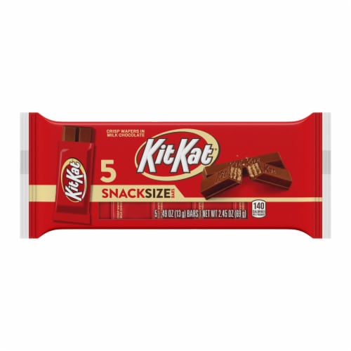 KIT KAT® Milk Chocolate Wafer Snack Size Candy Bars, 5 ct / 0.49 oz - Kroger