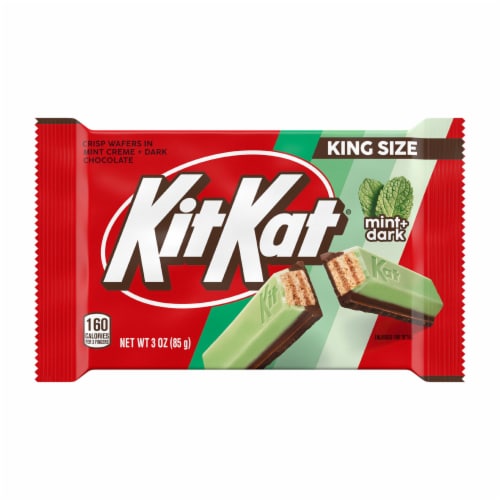 KIT KAT® DUOS Dark Chocolate Mint Wafer King Size Candy Bar Perspective: back