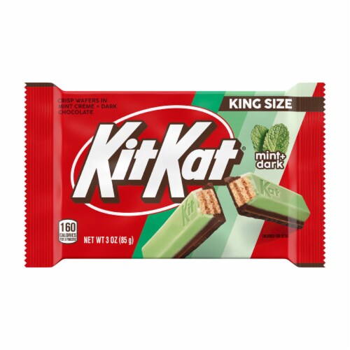 KIT KAT® DUOS Dark Chocolate Mint Wafer King Size Candy Bar Perspective: back