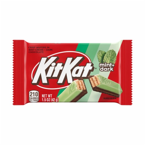 KIT KAT® DUOS Dark Chocolate Mint Wafer Candy Bar Perspective: back
