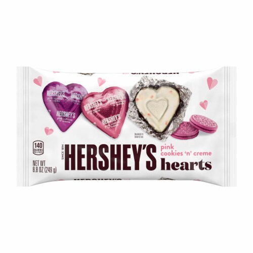 HERSHEY'S Pink Cookies 'n' Creme Hearts Valentine Candy Bag Perspective: back