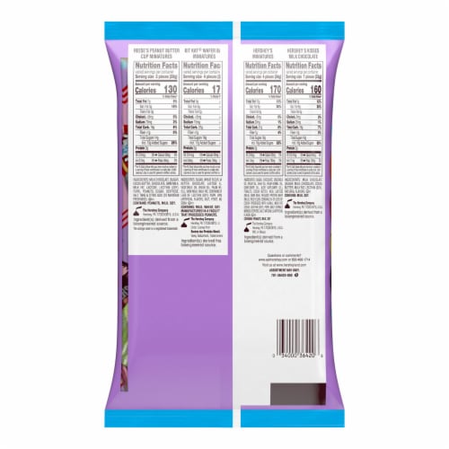 REESE'S KIT KAT® and HERSHEY'S Miniatures Chocolate Assortment Treats Easter Candy Variety Bag Perspective: back