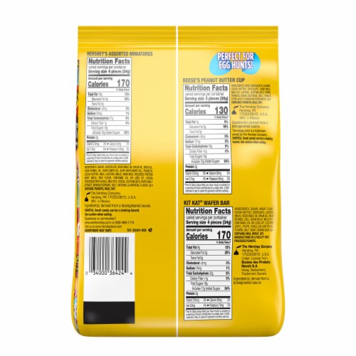 Hershey Assorted Chocolate Easter Candy Variety Bag Perspective: back