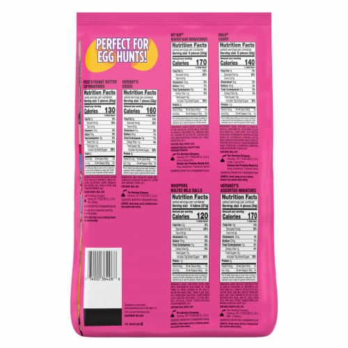 Hershey Assorted Flavored Easter Candy Variety Bag Perspective: back