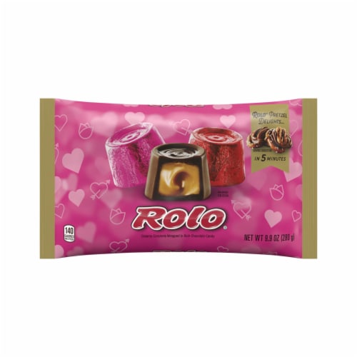 ROLO® Creamy Caramels Wrapped in Rich Chocolate Candy Valentine's Day Bag Perspective: back
