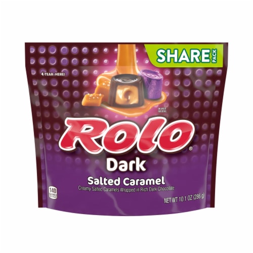ROLO® Dark Chocolate Salted Caramel Candy Share Pack Perspective: back