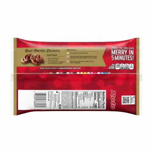 Rolo Creamy Caramel Chocolate Holiday Candy Perspective: back