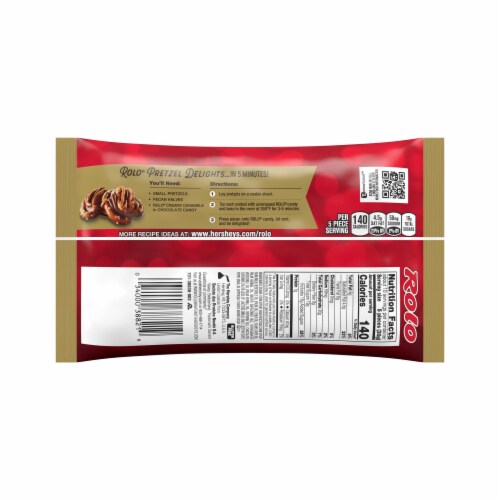 Rolo Creamy Caramels Wrapped in Rich Chocolate Candy Perspective: back