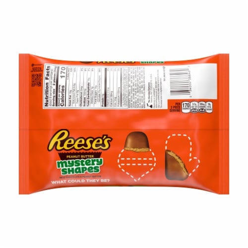 Reese's Milk Chocolate Peanut Butter Mystery Shapes Holiday Candy Perspective: back