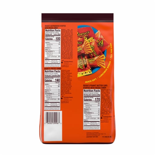 Reese's Snack Size Candy Assortment Party Pack Perspective: back