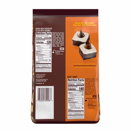 Hershey's Caramel Lovers Miniature Size Candy Assortment Perspective: back