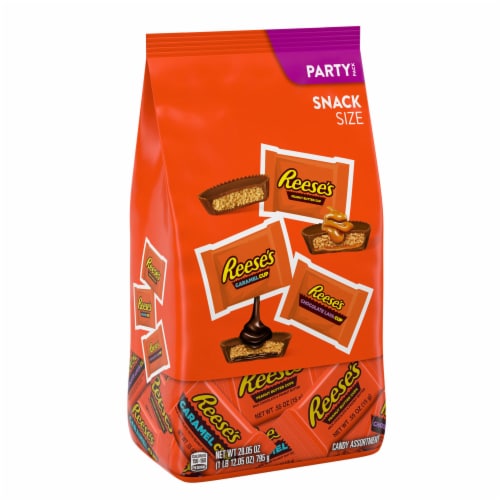 REESE'S Assorted Flavored Snack Size Peanut Butter Cups Candy Party Pack Perspective: back