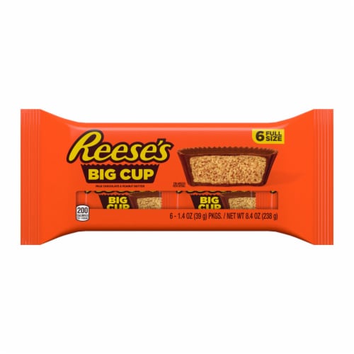REESE'S Big Cup Milk Chocolate Peanut Butter Cups Candy Packs Perspective: back
