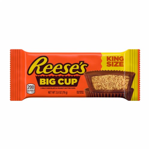 REESE'S Big Cup Milk Chocolate King Size Peanut Butter Cups Candy Pack Perspective: back