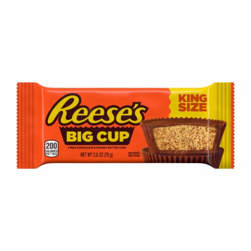 REESE'S Big Cup Milk Chocolate King Size Peanut Butter Cups Candy Pack Perspective: back