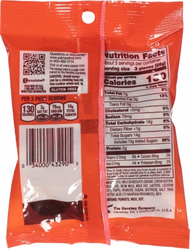 Reese's Miniature Peanut Butter Cups Perspective: back