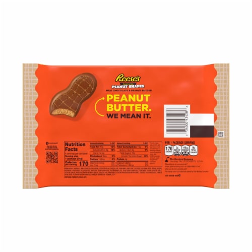 REESE'S Milk Chocolate Peanut Butter Peanut Shapes Candy Packs Perspective: back