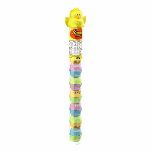 REESE'S Miniatures Milk Chocolate Peanut Butter Cups Easter Candy Plastic Cane Perspective: back