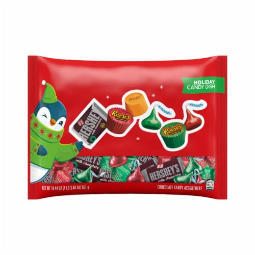 HERSHEY'S REESE'S and ROLO® Assorted Chocolate Christmas Candy Variety Bag Perspective: back