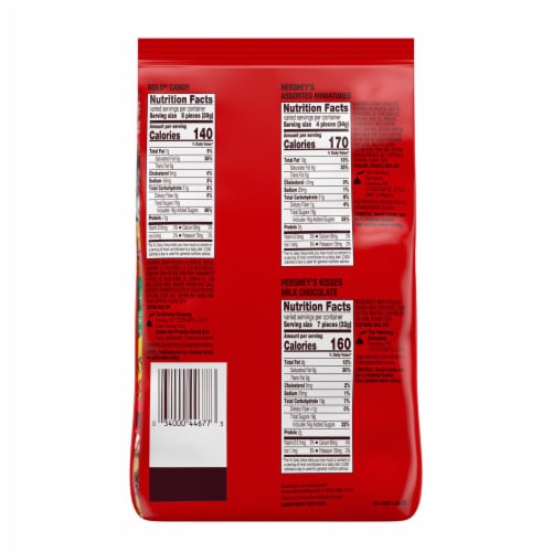 HERSHEY'S REESE'S and ROLO® Assorted Chocolate Christmas Candy Variety Bag Perspective: back