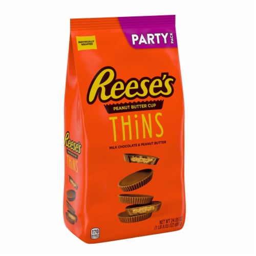 REESE S THiNS Milk Chocolate Peanut Butter Cups Candy Party Pack